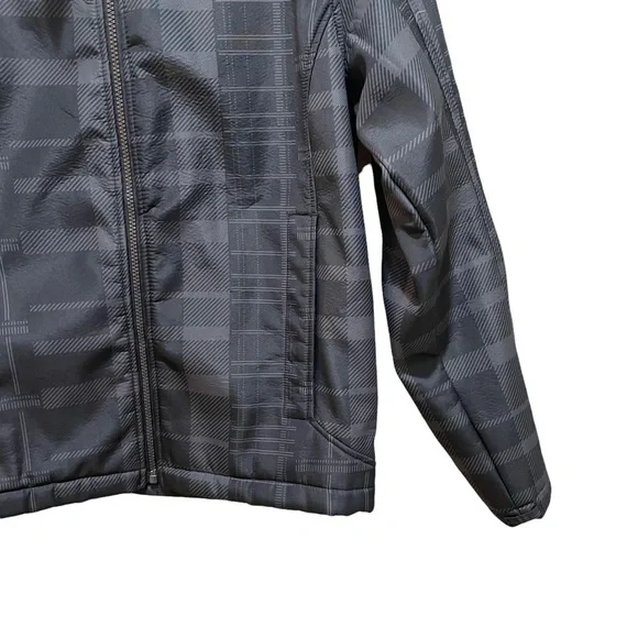 ZeroXposur Plaid Checkered Fleece Lined jacket Black Grey Men’s Size Small - Picture 4 of 7